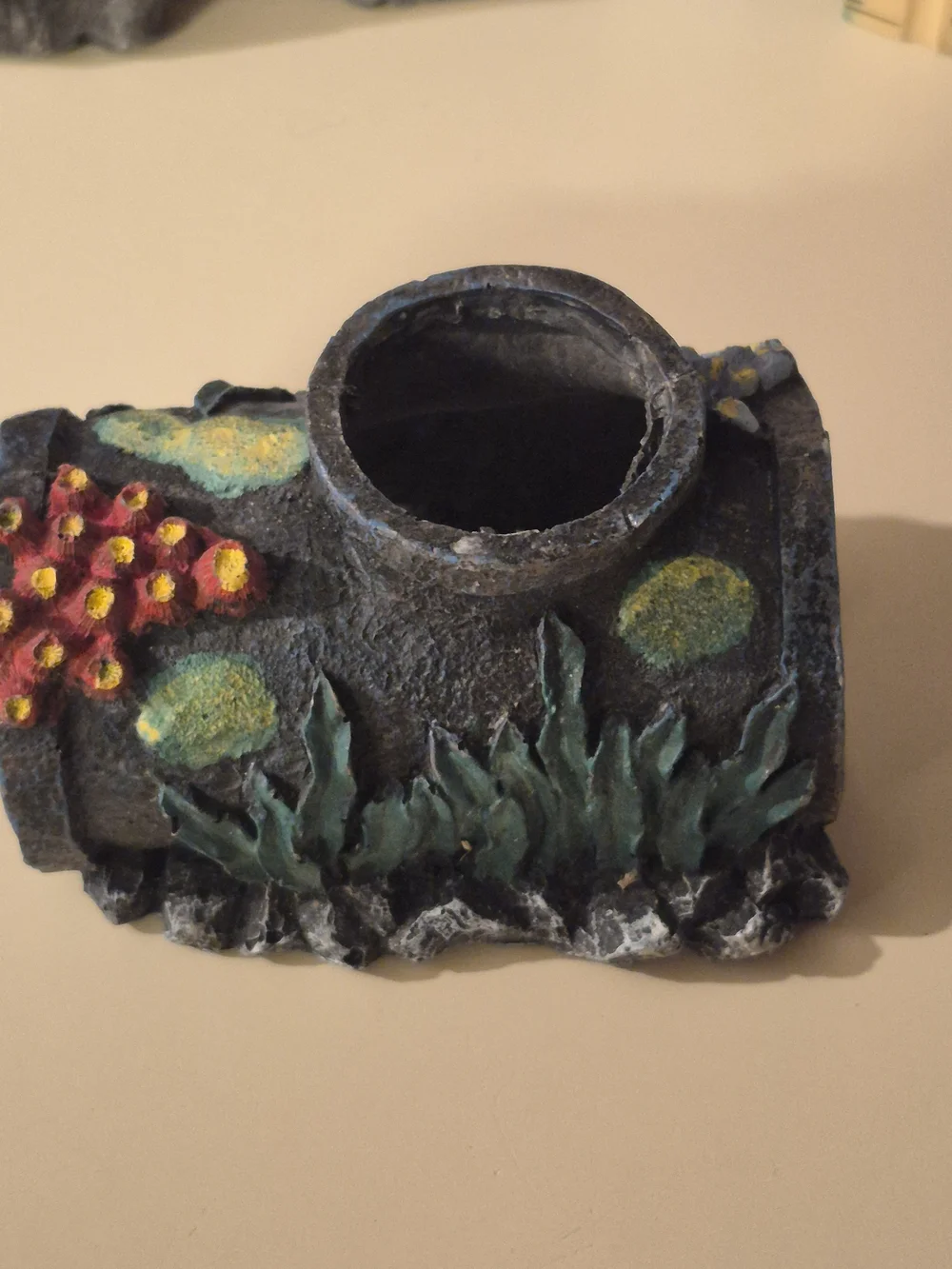 Decorative Black Rock and Coral Aquarium Ornament Set